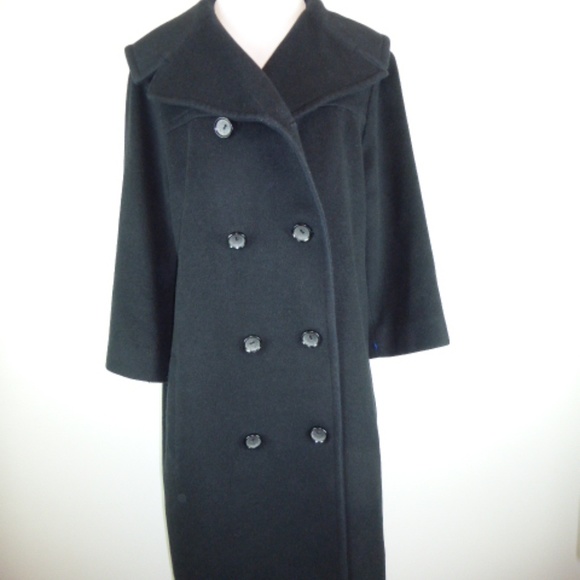 VINCE DOUBLE BREASTED CASHMERE MIDI PEA Coat L
